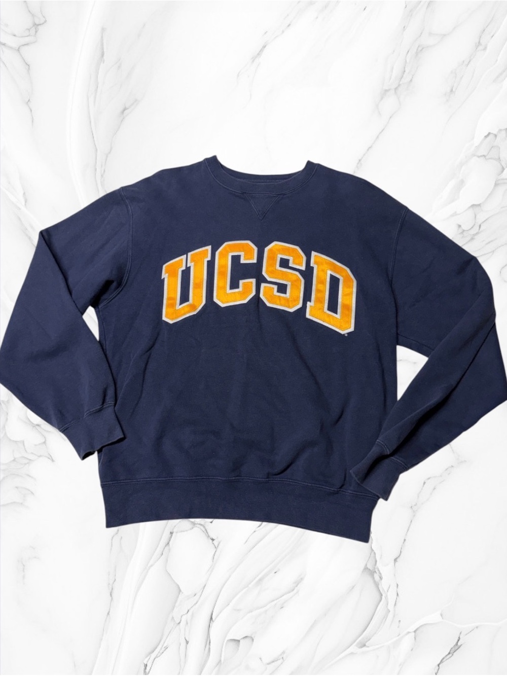 Gear For Sports UCSD Navy Crewneck Sweatshirt with Yellow Lettering unisex